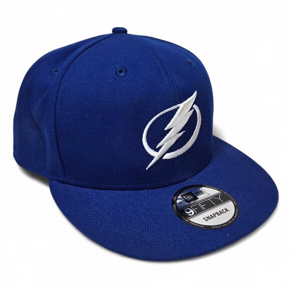 Tampa Bay Lightning Snapback Hat Men's Embroidered Bolt Flat Brim Hockey Sports - Picture 1 of 8